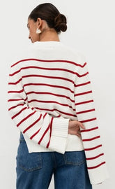 BRETON STRIPE OVERSIZED KNIT SWEATER